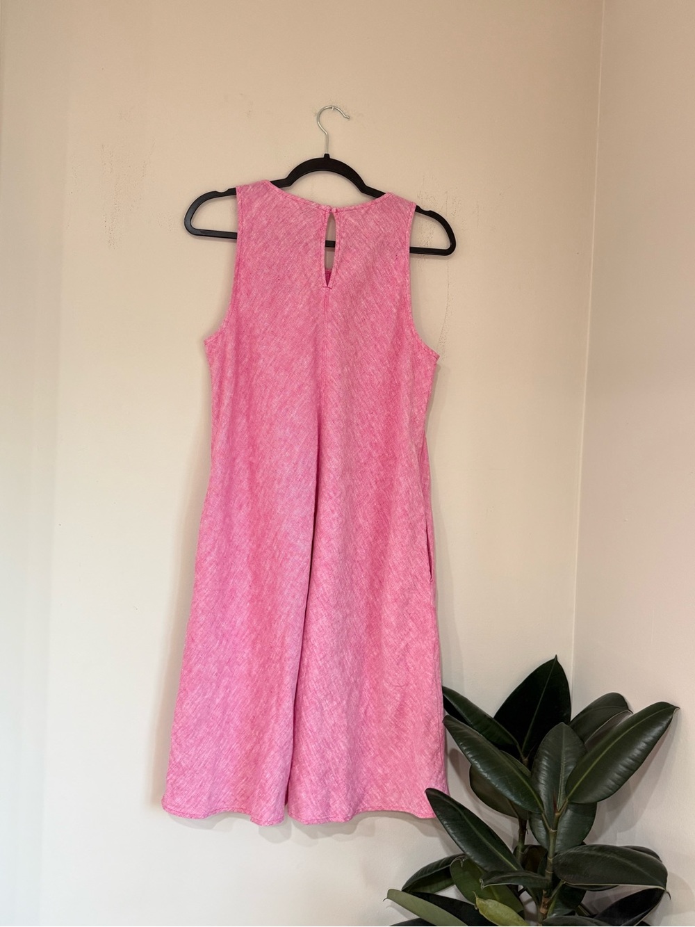 100% Linen Sleeveless Shift Dress Medium 10-12 - Picture 3 of 6